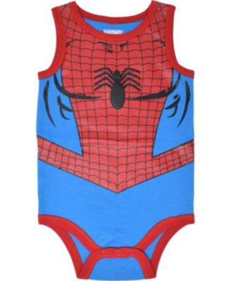 Baby Boys Marvel Spider-Man Iron Man Captain America 5 Pack Bodysuits Newborn to