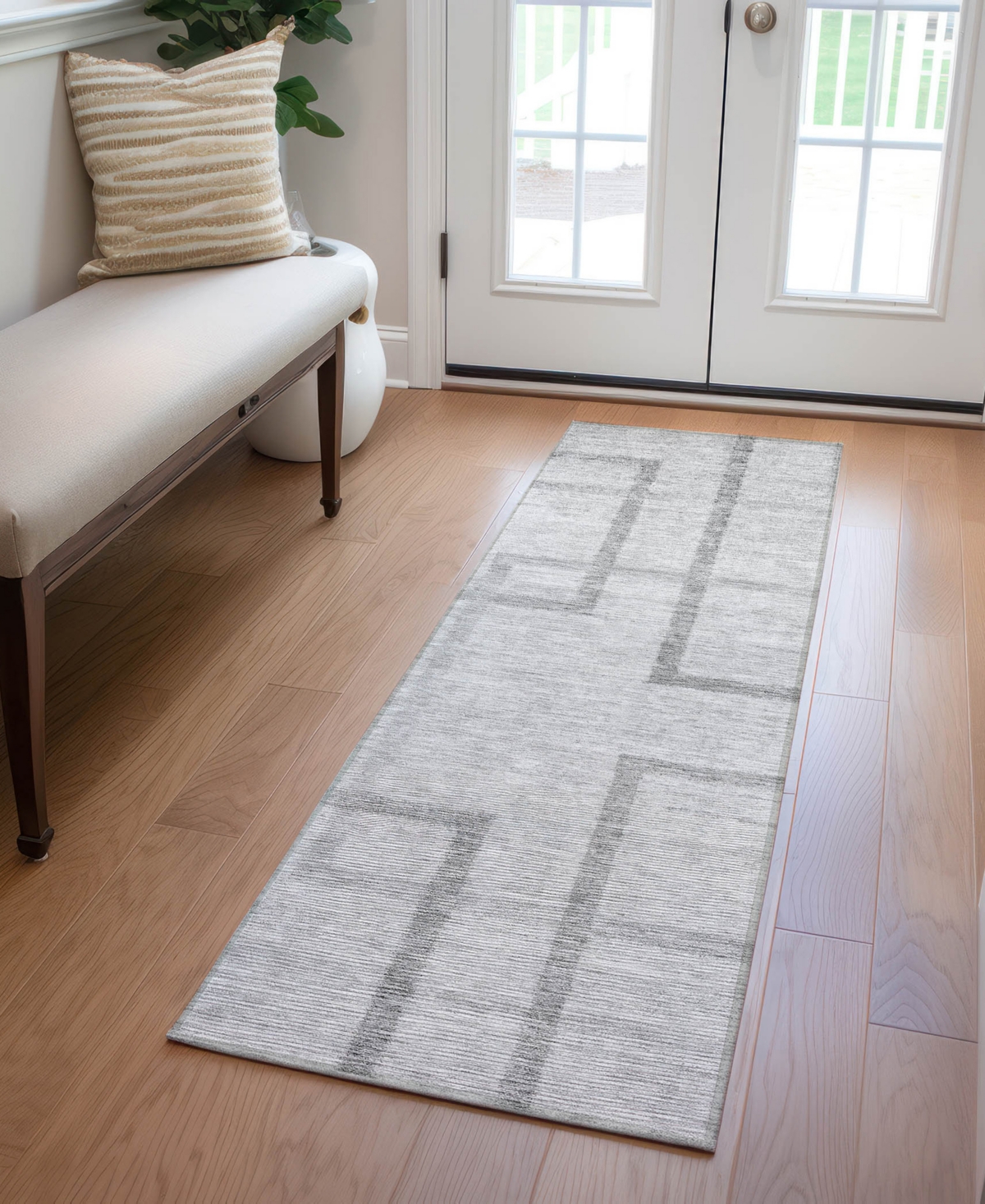 Addison Chantille Acn827 2'3"x7'6" Runner Area Rug In Gray