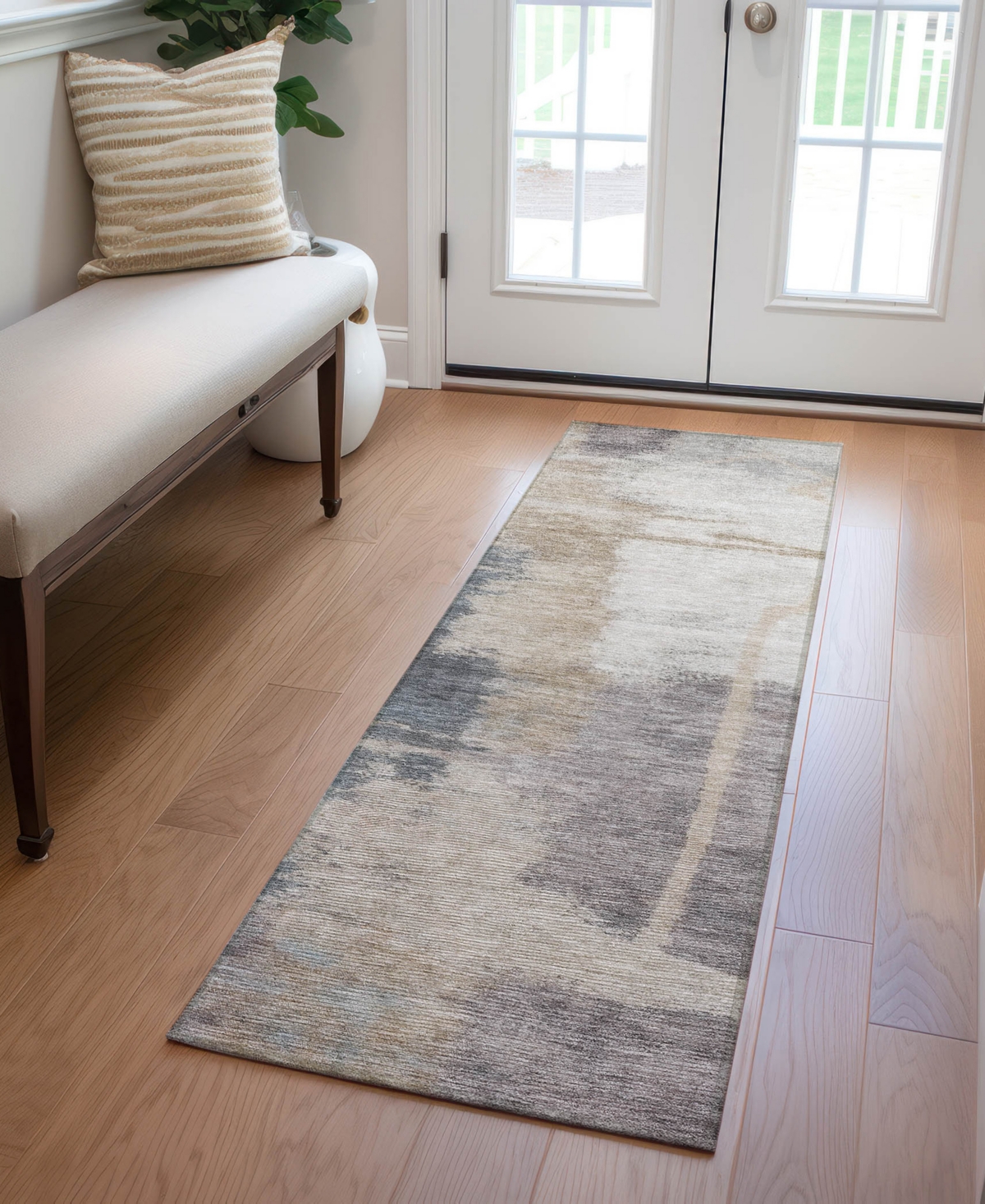 Addison Chantille Acn831 2'3"x7'6" Runner Area Rug In Gray
