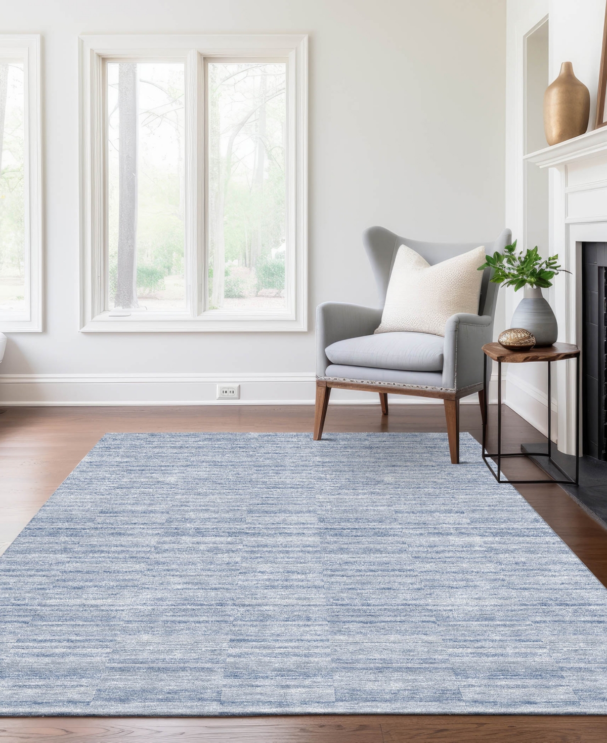 Addison Chantille Machine Washable Acn817 3'x5' Area Rug In Mist