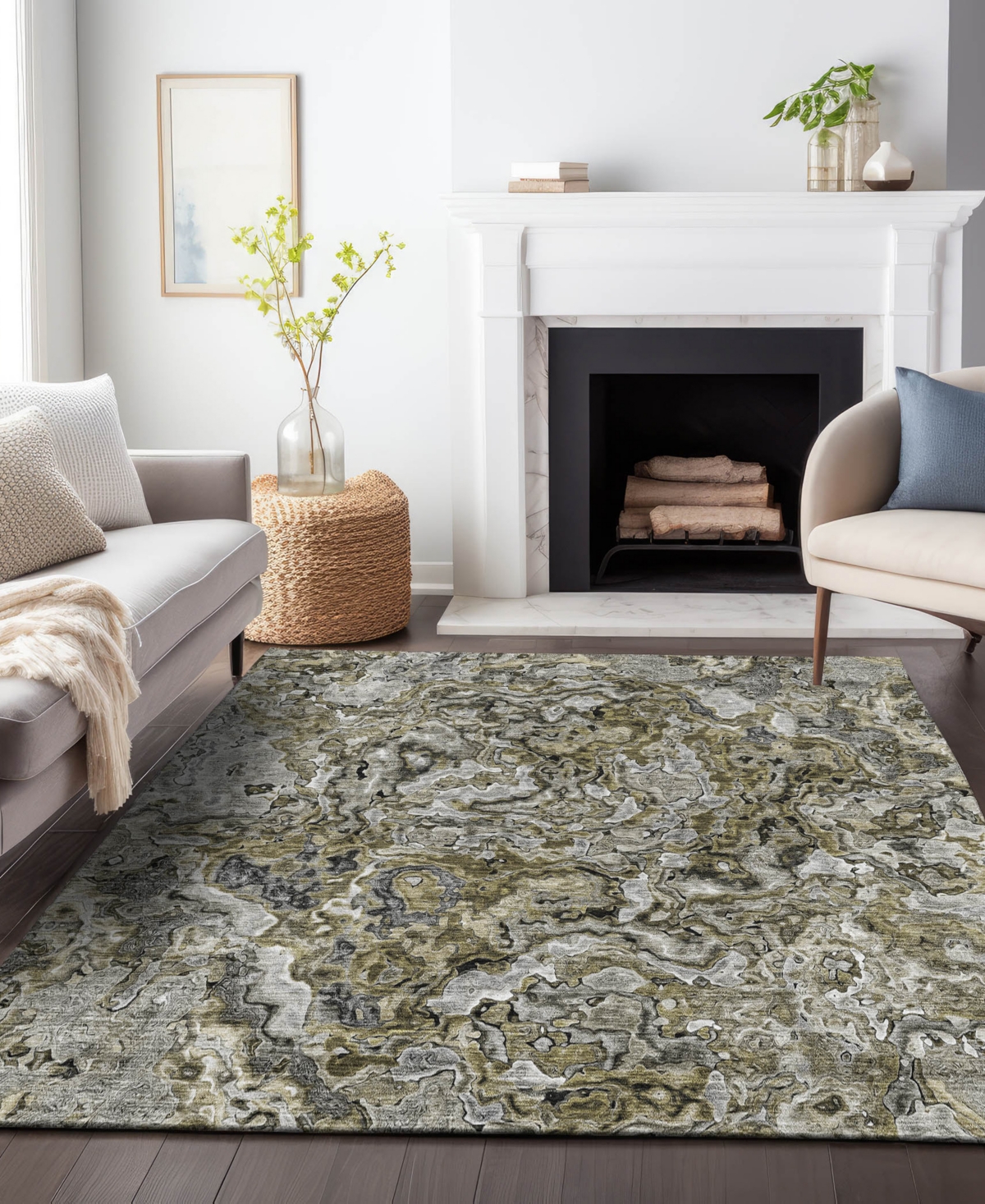 Addison Chantille Acn829 3'x5' Area Rug In Brown
