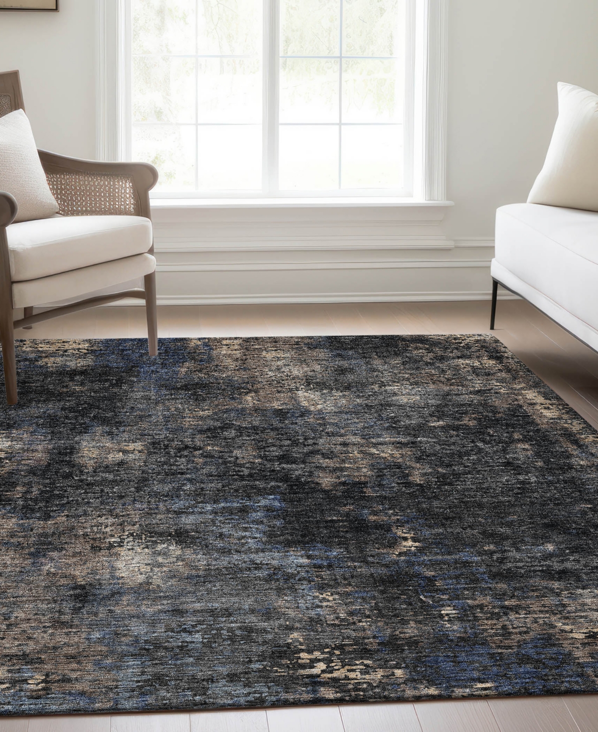 Addison Chantille Acn815 5'x7'6" Area Rug In Charcoal