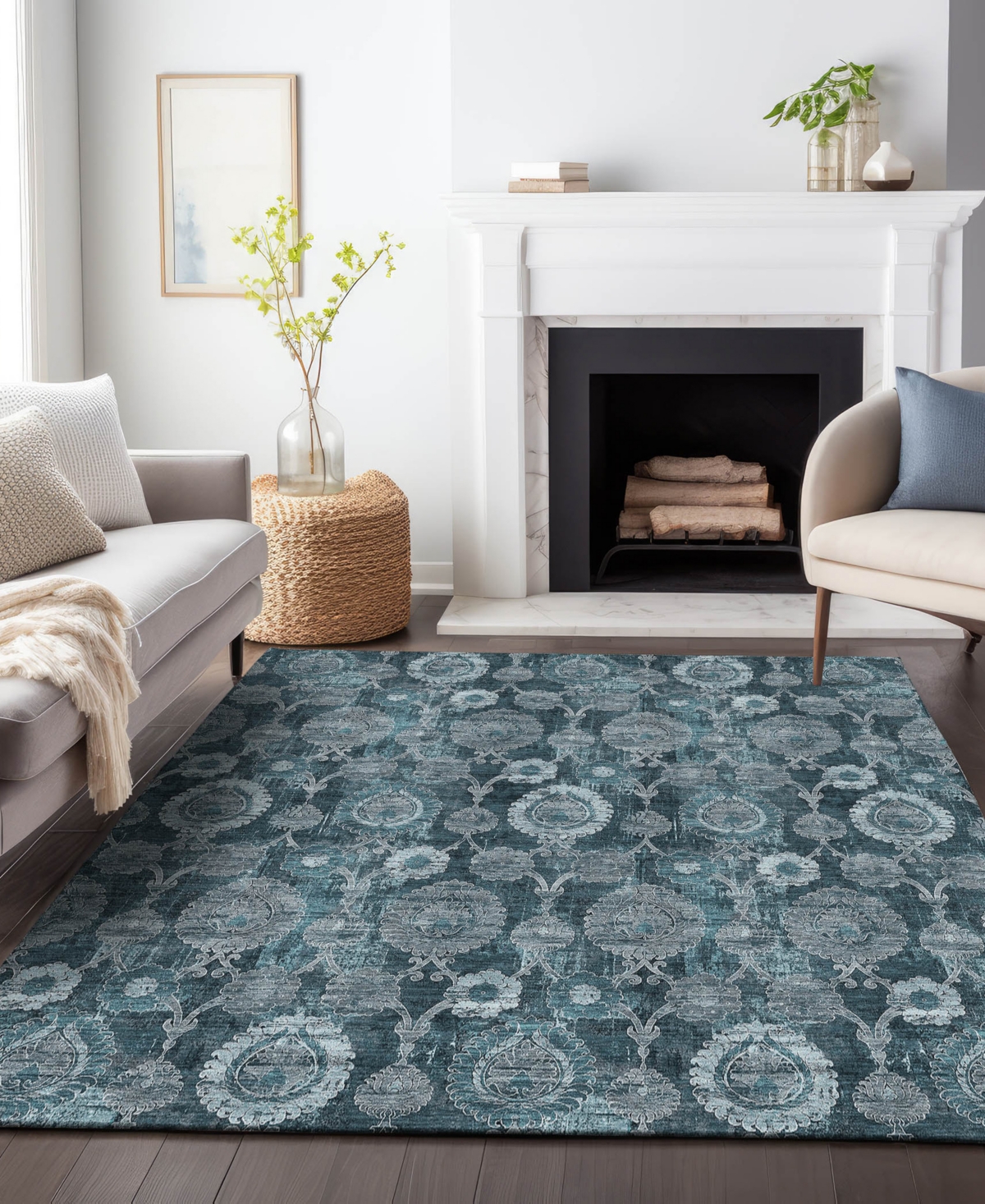 Addison Chantille Acn821 8'x10' Area Rug In Teal