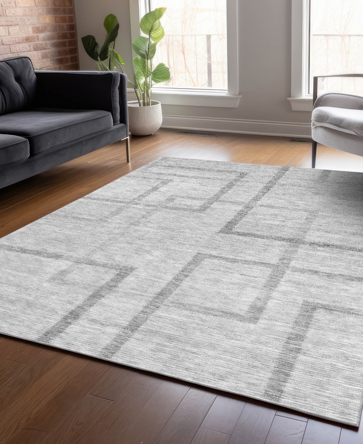 Addison Chantille Acn827 8'x10' Area Rug In Gray