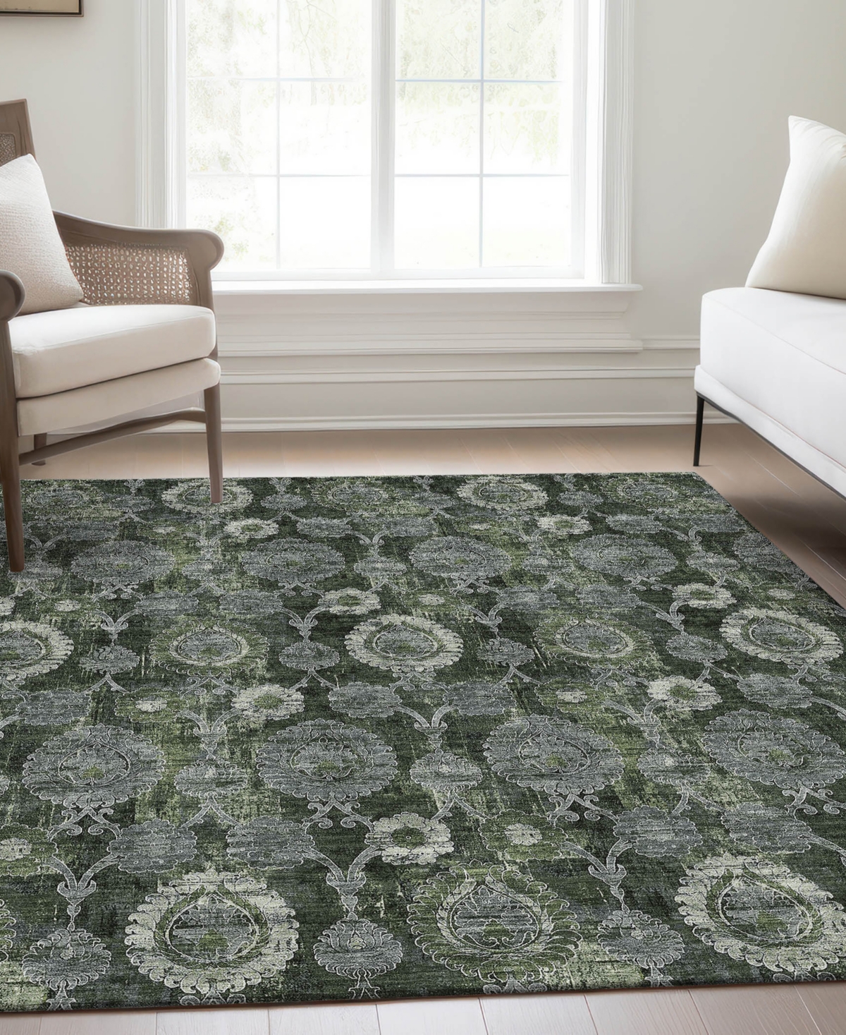Addison Chantille Acn821 9'x12' Area Rug In Olive