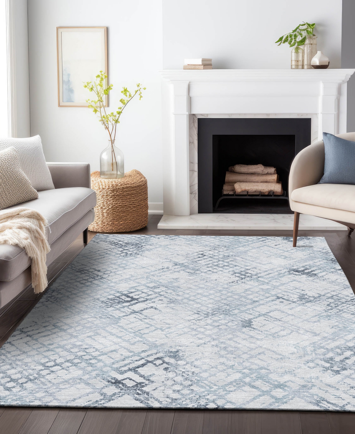 Addison Chantille Acn824 9'x12' Area Rug In Blue