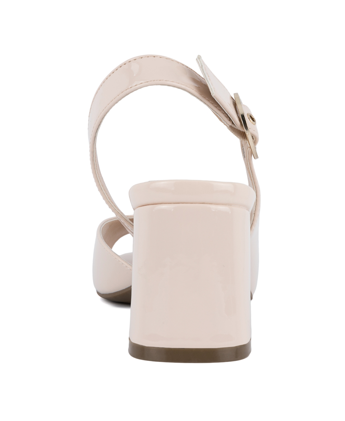 Jones New York Women's Ondree Slingback D'orsay Peep Toe Block Heel Sandals In Bone Patent