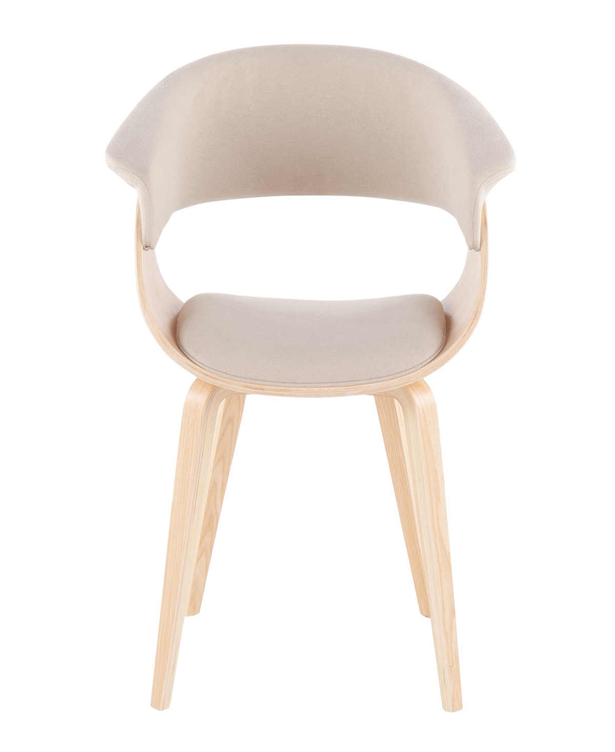 Lumisource 31" Wood Mod Mid-century Modern Dining Accent Chair, Set Of 2 In Cream