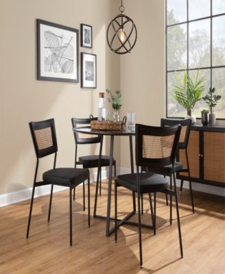 32" Metal Tania Contemporary Dining Chair, Set of 2