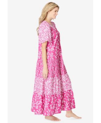 Only Necessities Plus Size Long Tiered Print Lounger