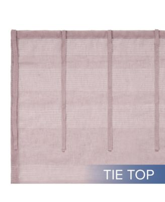 Grayson Stripe Sheer Tie Top Curtains Pair