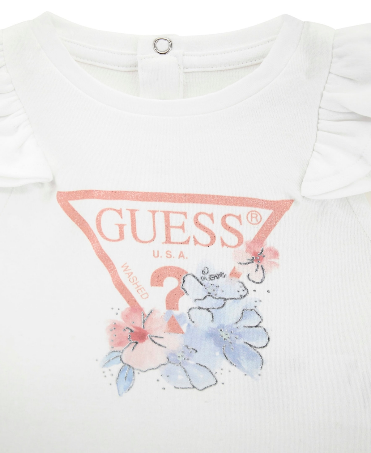 GUESS BABY GIRLS SHORT SLEEVE T-SHIRT AND LEGGING, 2-PIECE SET 
