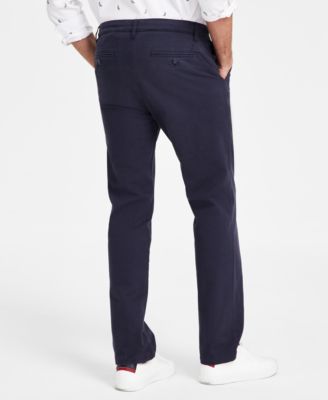Men's Classic-Fit Stretch Solid Flat-Front Chino Deck Pants  