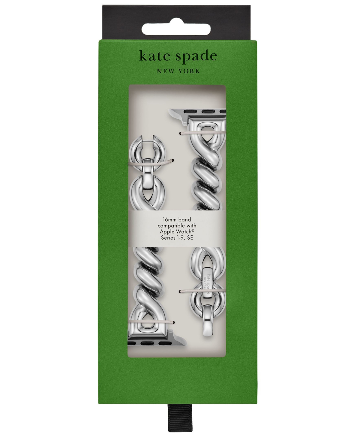 Shop Kate Spade Women's Silver-tone Stainless Steel Band For Apple Watch, 38/40/41/42/44/45mm