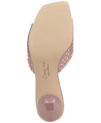 Juliana Sequin Mid-Heel Dress Sandals