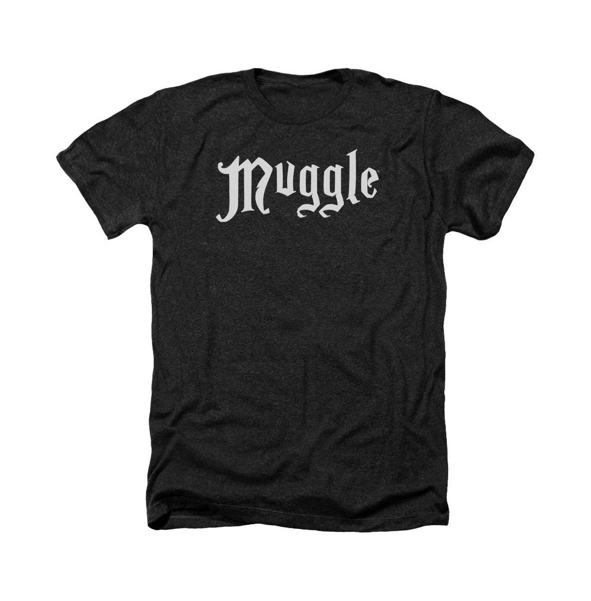 Mens Muggle Adult Heather Tee / T-Shirt - Black