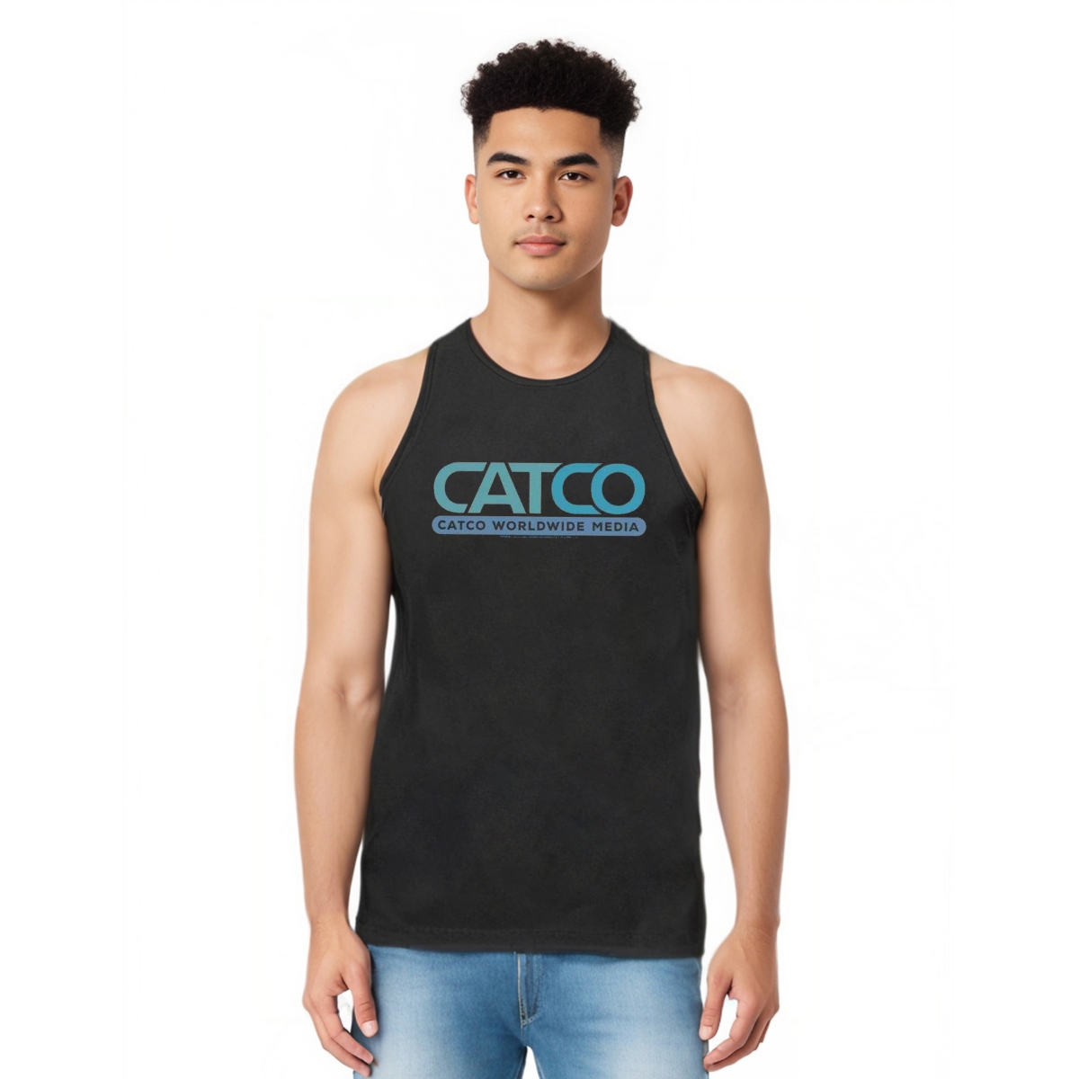 Mens Catco Logo Adult Tank Top - Charcoal