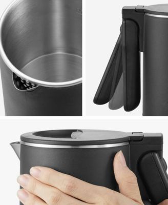 Elite Cuisine Dual Voltage 110-220V US Plug, Travel Double Wall Cool-Touch, Electric Kettle, 20 oz.