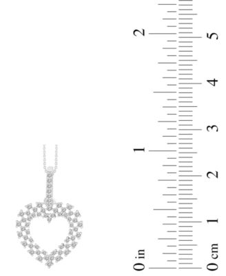 Diamond Heart Pendant Necklace (1/4 ct. t.w.) in 10k White Gold