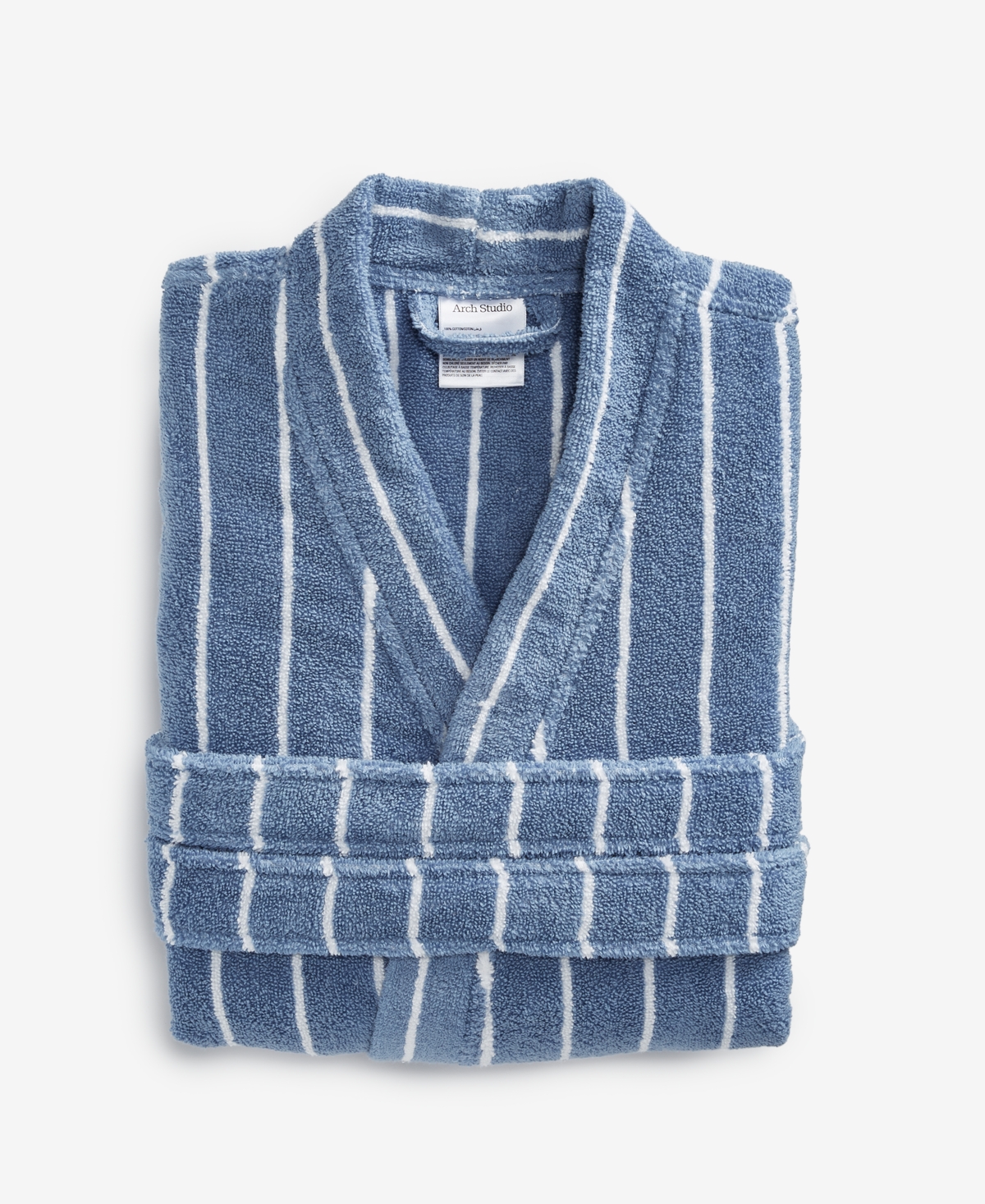 Arch Studio Terry Bath Robe, Exclusively At Macy's In Chambray Stripe