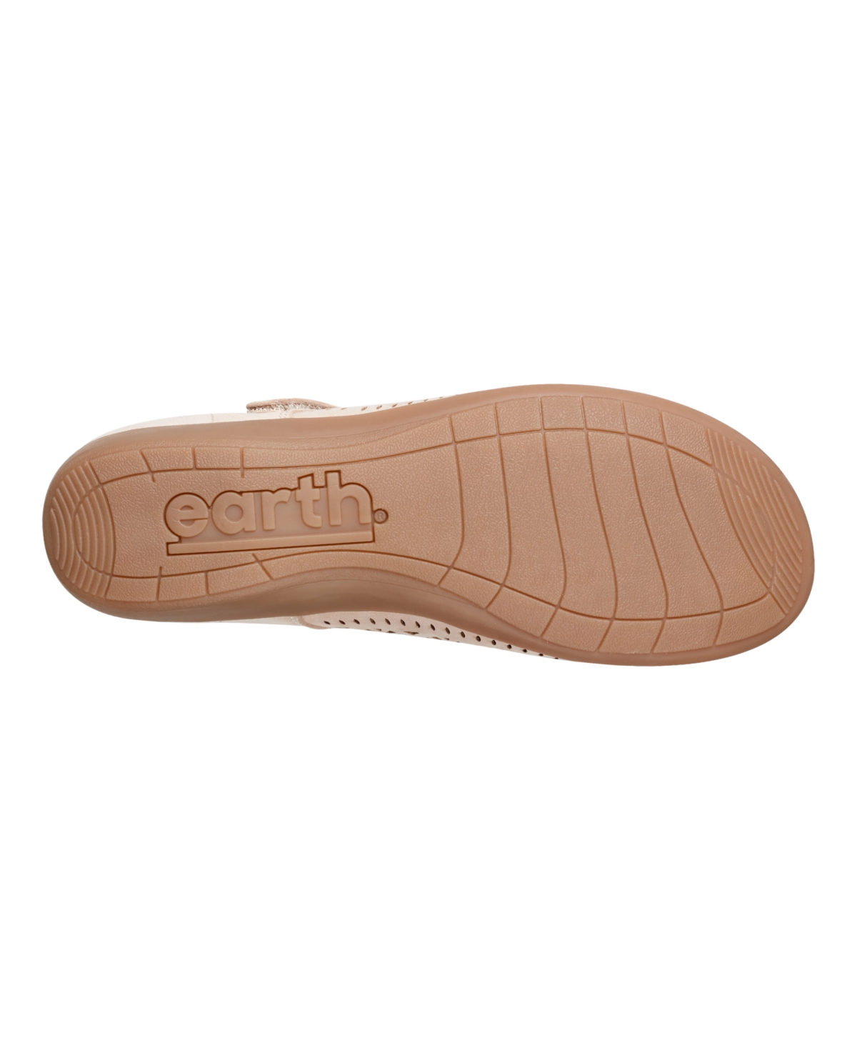 Shop Earth Women's Brady Mary Jane Round Toe Flats In Light Natural Leather