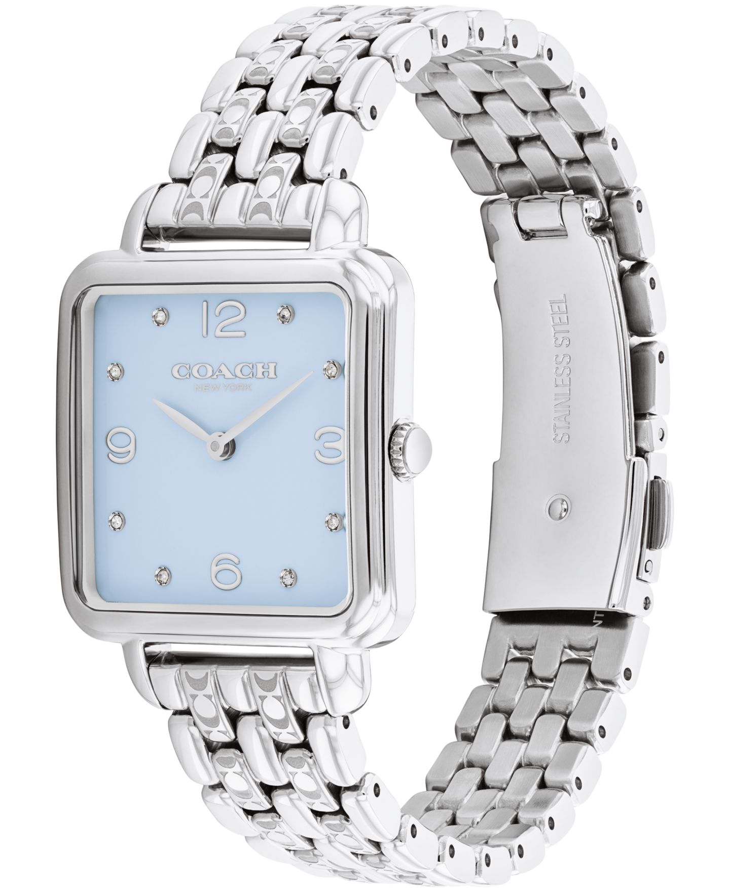 Женские часы COACH Cass Silver Tone Stainless Steel Bracelet Watch, 28mm — фото 3
