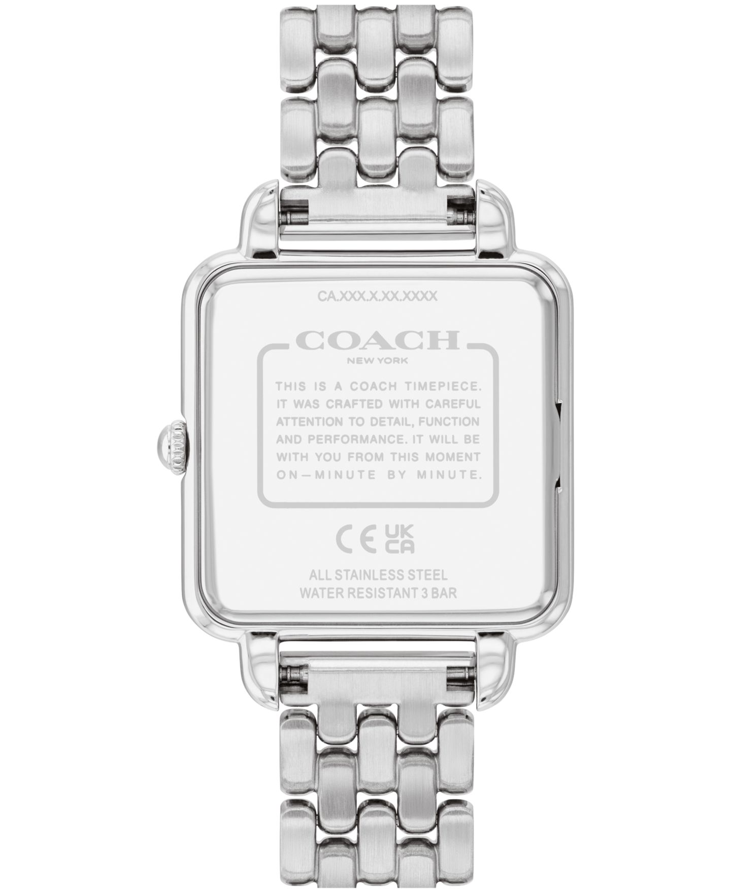 Женские часы COACH Cass Silver Tone Stainless Steel Bracelet Watch, 28mm — фото 2