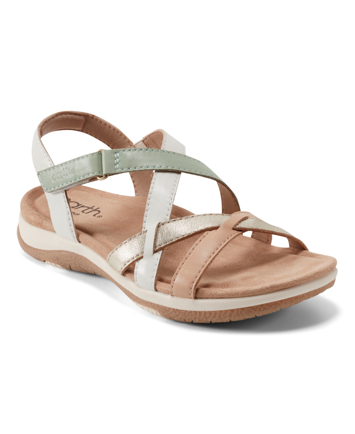 Earth Women's Sterling Strappy Sporty Sandals In Natural,gold Multi Leather