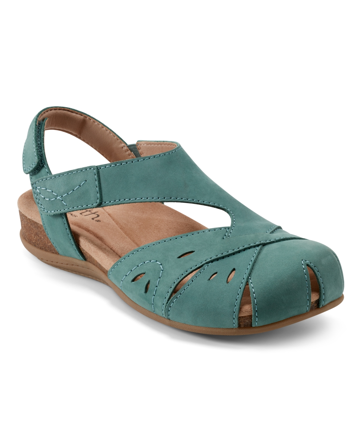 EARTH WOMEN'S BIRDINE CUTOUT FLAT SLINGBACK SANDALS 