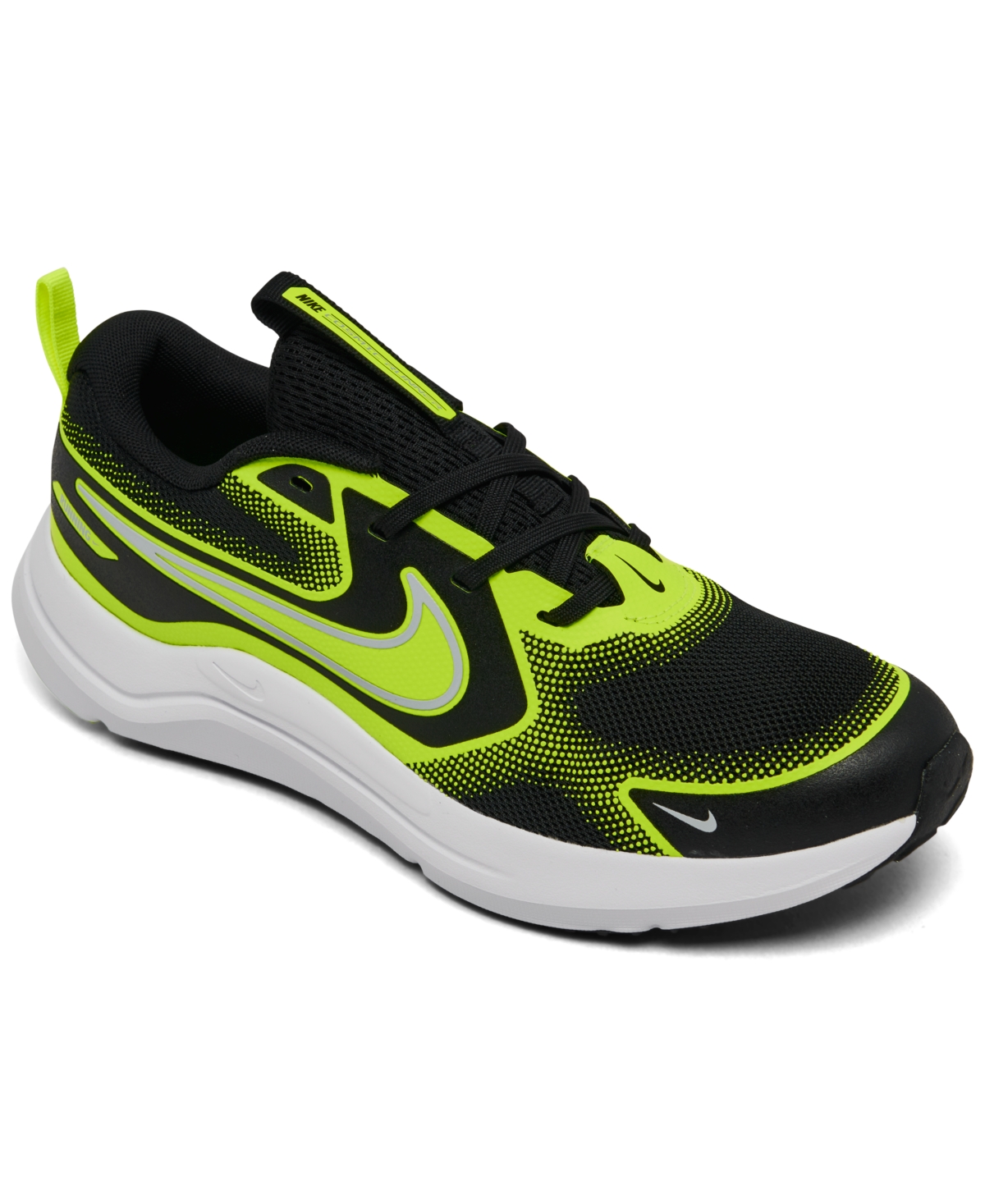 Nike Big Kids Cosmic Runner Running Sneakers From Finish Line In Black,white