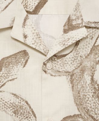 Men's Slim-Fit Printed Cotton Shirt