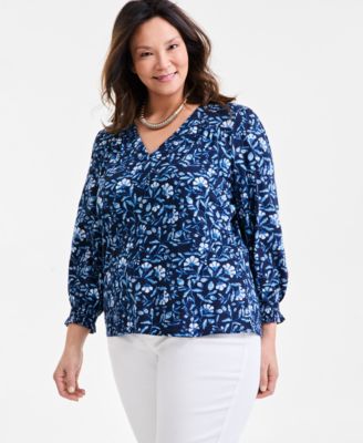 Style & Co - Women's Gram Floral Long-Sleeve Top