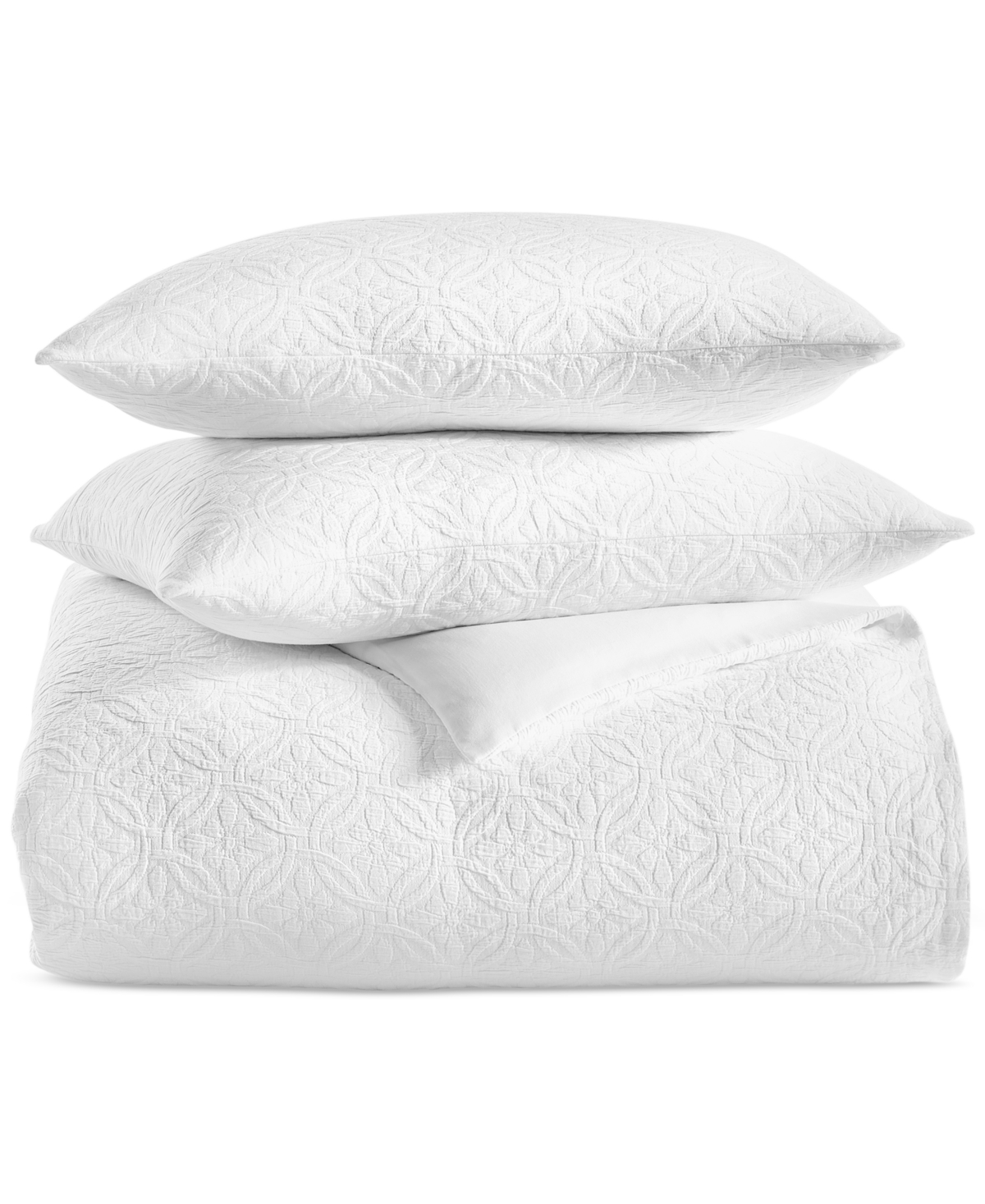 Charter Club Lattice Medallion 3-pc. Comforter Set, King, Exclusively At Macy's In White