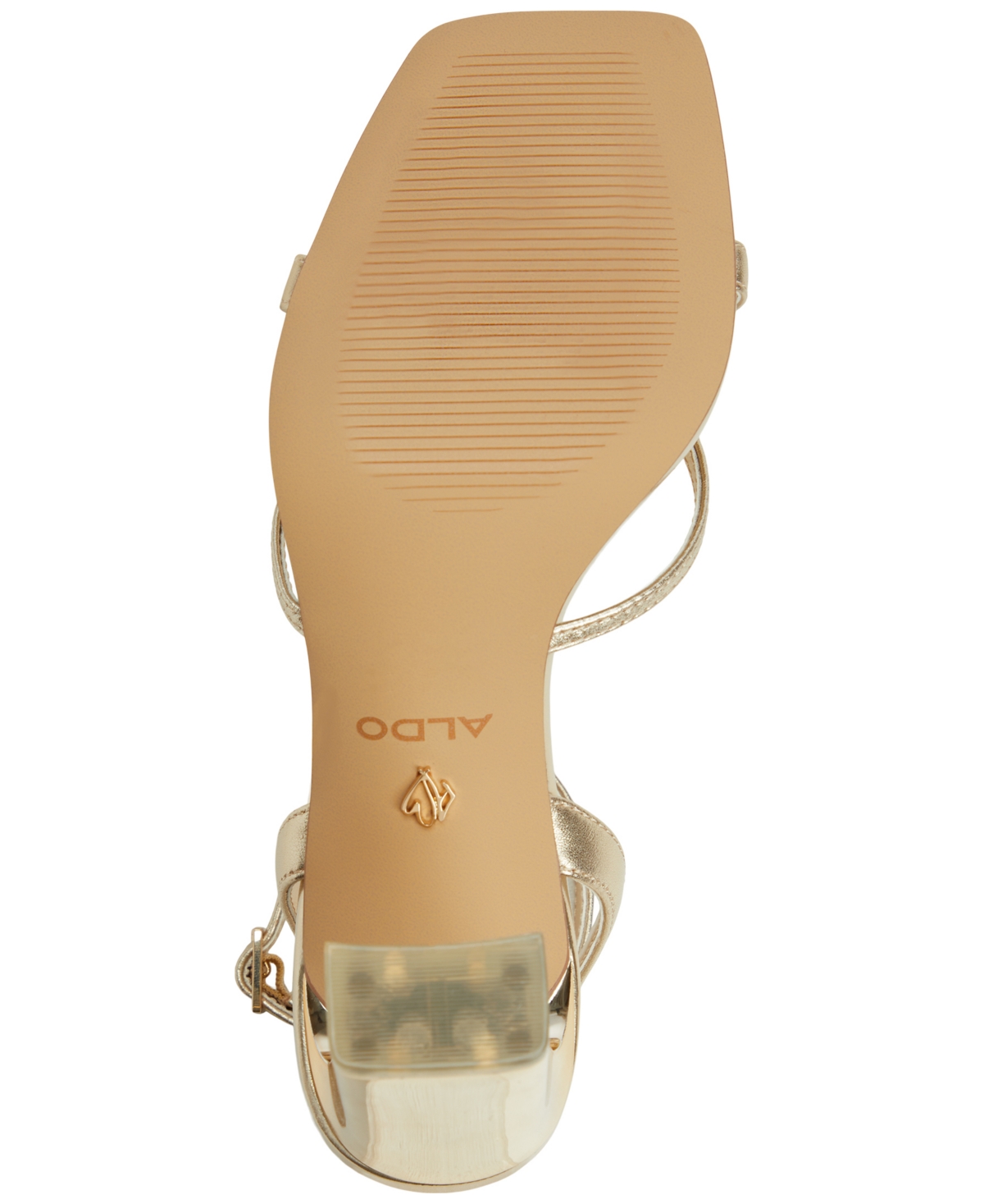 Aldo Stellare Ankle Strap Sandal In Gold Metallic