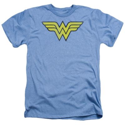 Men's DC Comics Wonder Woman Ww Logo Distressed Adult Heather Tee / T-Shirt