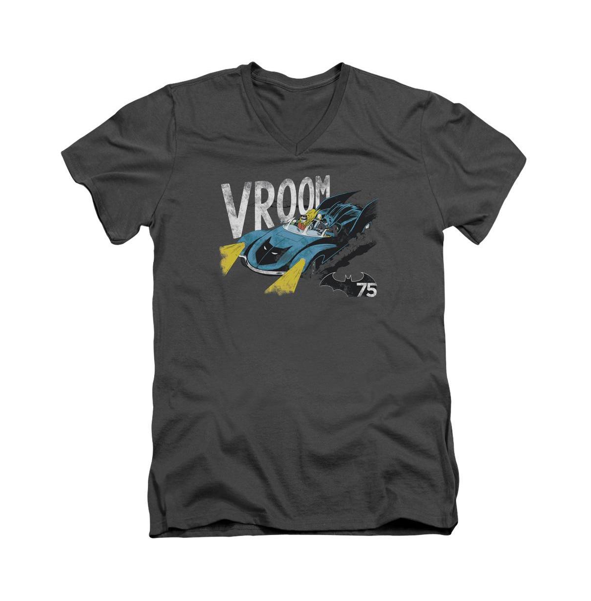 Mens Vroom Short Sleeve Adult V Neck Premium Cotton Tee / T-Shirt - Charcoal