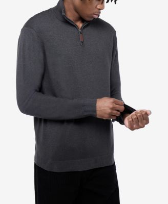 Men's Quarter Zip Mock Neck Sweater