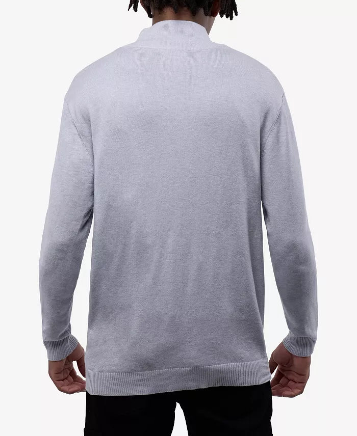 Men's Full Zip Mock Neck Sweater - thumbnail 2