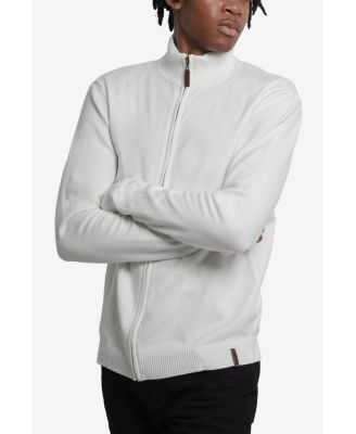 Men's Full Zip Mock Neck Sweater