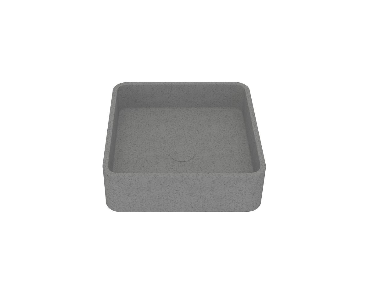 Square Vessel Bathroom Sink - Taupe clay