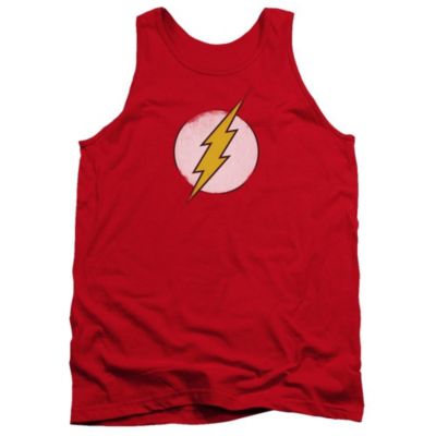 Dc Mens DC Comics Flash Rough Flash Logo Adult Tank Top