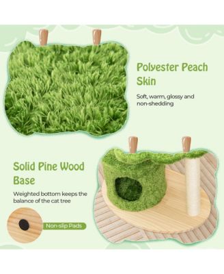 38'' Cute Cat Tree Cat Condo Furniture w/ Fully Wrapped Sisal Scratching Posts