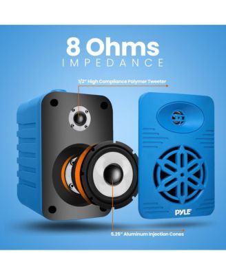 5.25” 2-Way Bluetooth Wireless Speaker System - Waterproof, 500W Max Power, 1/2” Tweeter, Compact Design