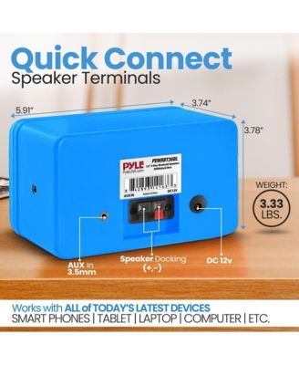 3.5” 2-Way Bluetooth Wireless Speaker System - Waterproof, 200W Max Power, 1/2” Tweeter, Compact Design