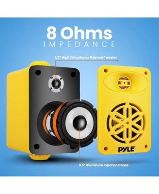 3.5” 2-Way Bluetooth Wireless Speaker System - Waterproof, 200W Max Power, 1/2” Tweeter, Compact Design