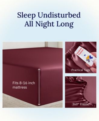 Soft 400 Thread Count 100% Cotton Deep Pocket Full Fitted Sheet Only by - Full