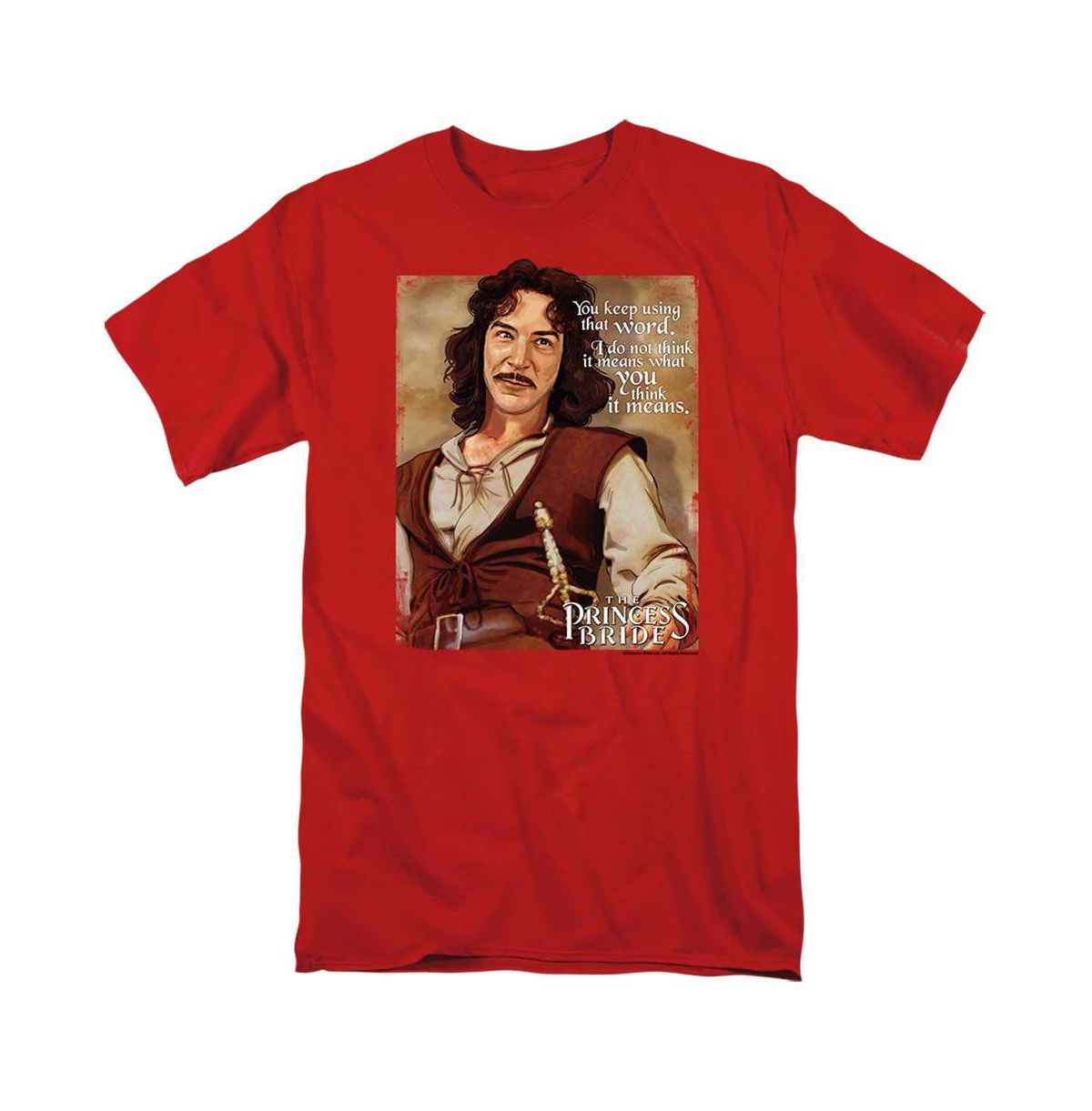 Mens Word Short Sleeve Adult Tee / T-Shirt - Red