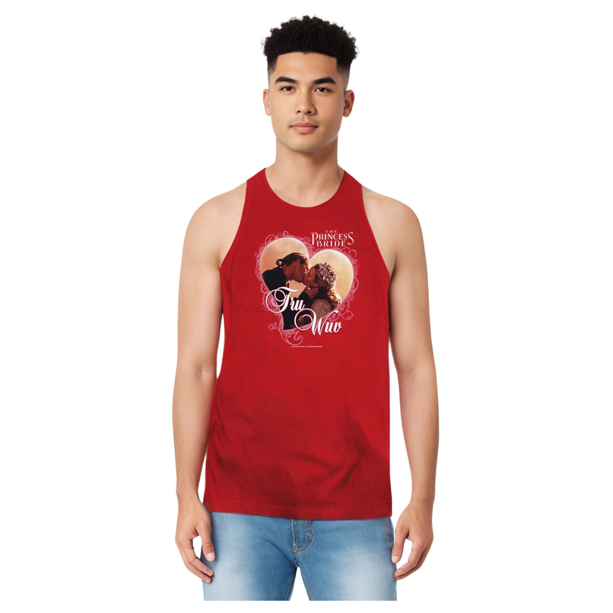 Mens Tru Wuv Adult Tank - Red