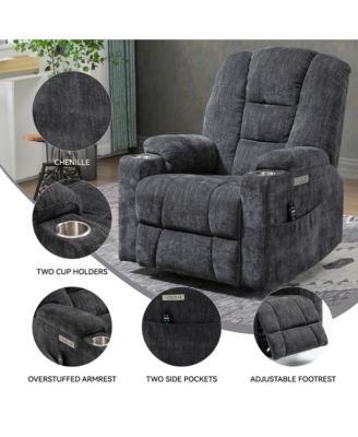 Large Power Lift Chair Recliner with Massage and Heat for Elderly