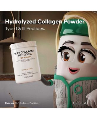 GLP-1 Collagen Powder Supplement - Nextida GC Collagen Peptides - GLP 1 Support - Hydrolyzed Collagen, Grass-Fed, Type I & III, Unflavored - Non-GMO, Gluten-Free, Dairy-Free - 10.58 Oz